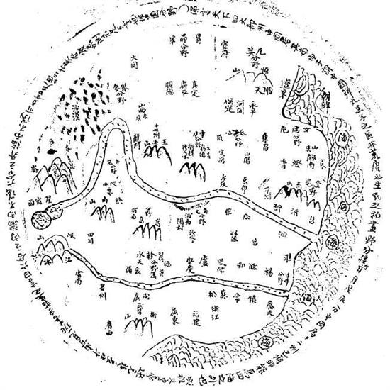 清张汝璧《天官图》之《中国分野图》